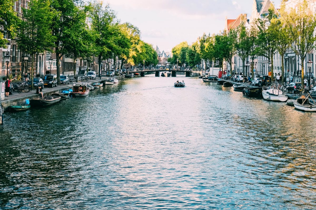 Photo of canal in Amsterdam